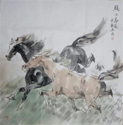 张乐毅《骏侣春风》