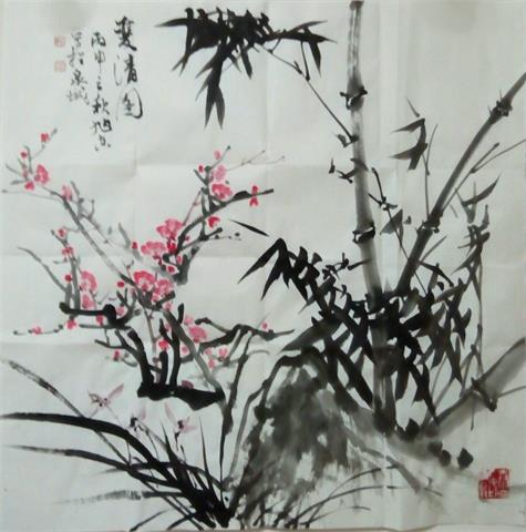 王旭东《双清图》