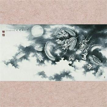 关耀久没骨龙《月是故乡明》