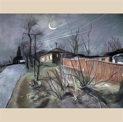 唐迎春《月夜小镇》