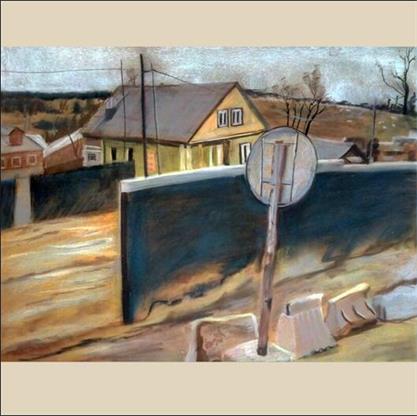 唐迎春《通往弗拉基米尔的路牌》