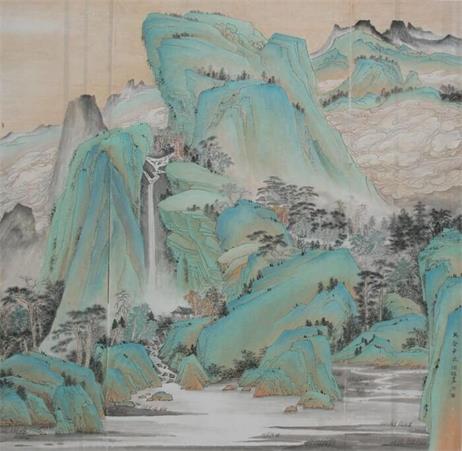 朱德福《青绿山水》