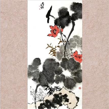 顾奇峰《写意墨彩荷》