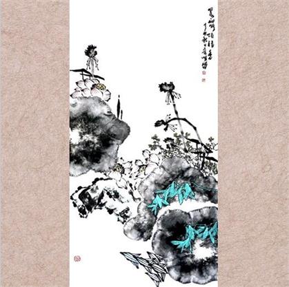 顾奇峰《写意墨彩荷系列》