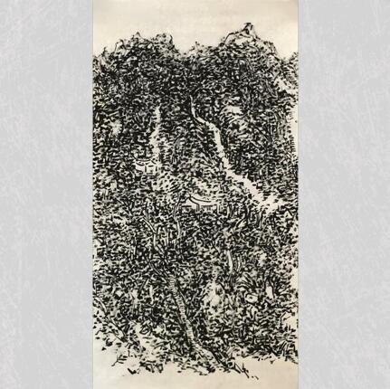 初中海焦墨山水