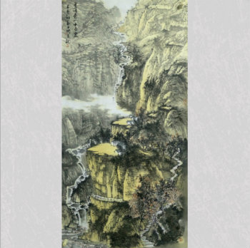 王士彬《泉落青山出白云》