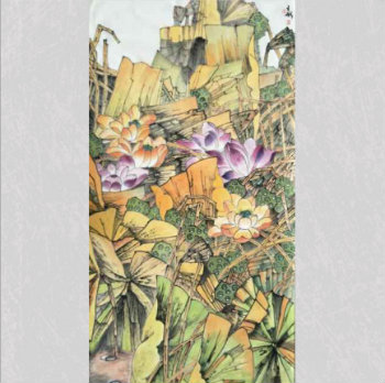 王士彬《重彩荷系列》