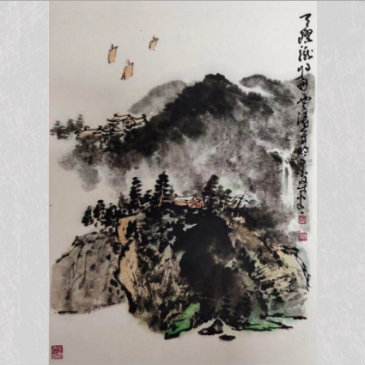 沈小皴《天际识归舟》