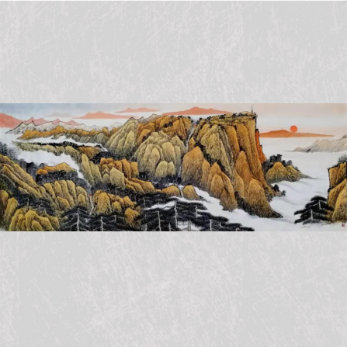 韩世明《泰岱朝晖》