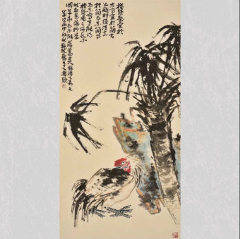 王超然指墨大写意花鸟